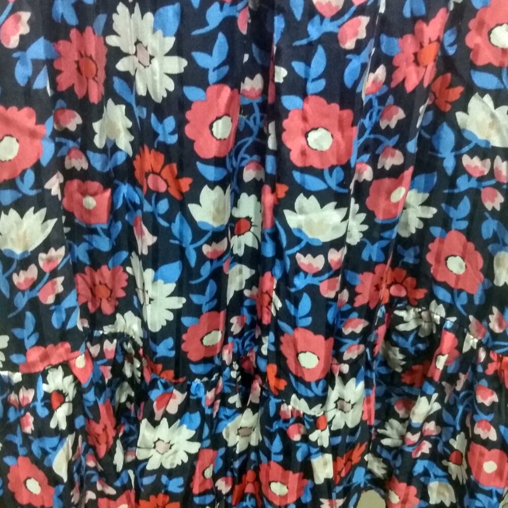 KATE SPADE NEW YORK MIDI DRESS NAVY RED WHITE V NECK SLEEVELESS SIZE 6 - Picture 6 of 13